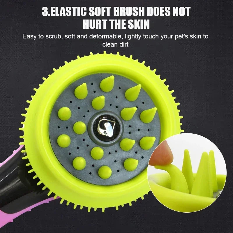 Hign-concerned Pet Massage Shower Head Bath Brush For Dogs Cats