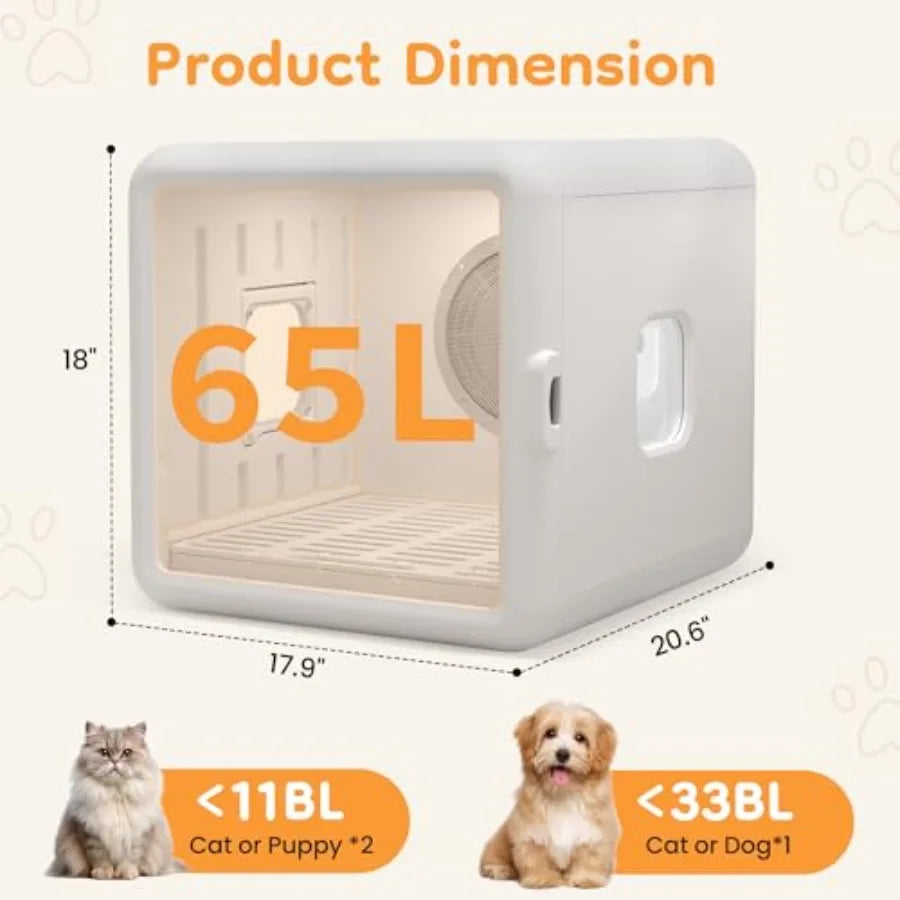 MDNG Automatic Pet Hair Dryer Ultra Quiet 360 Airflow