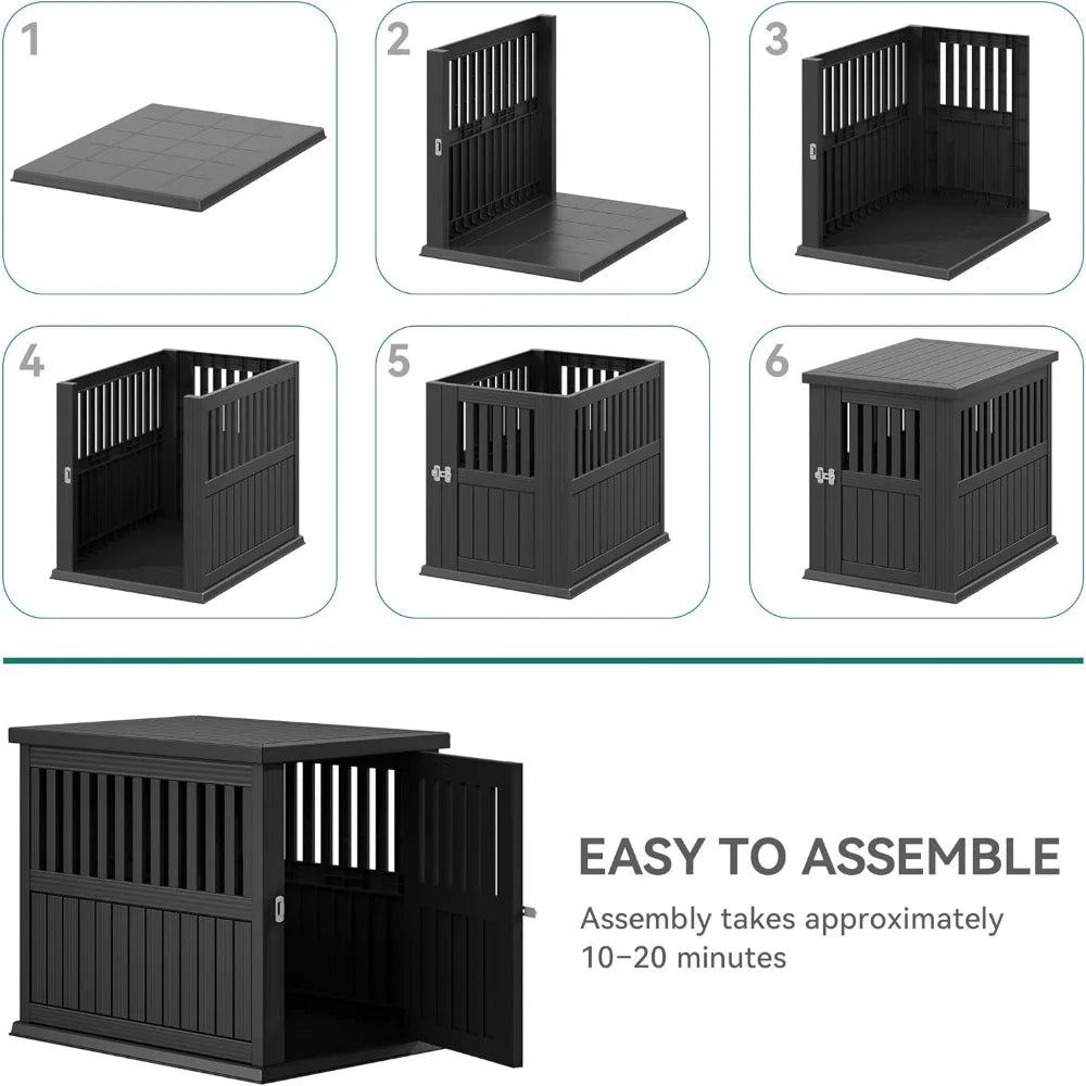 Dog Crate Furniture Style Nightstand Side Table Waterproof Indoor Kennel