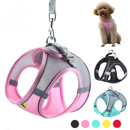 Puppy Harness Set Adjustable Dog Harness Vest With Leash