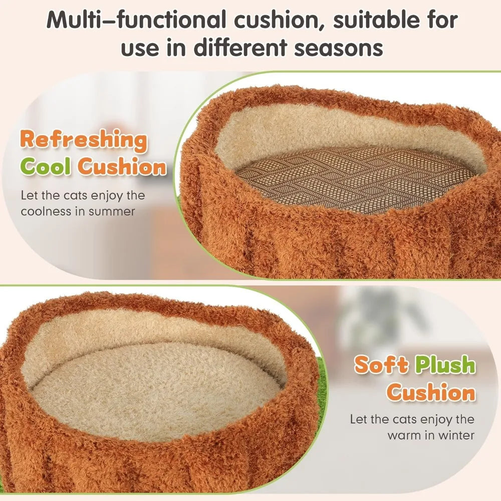 Luxury Cat Tree Tower With Sisal Scratch Pad And Platforms