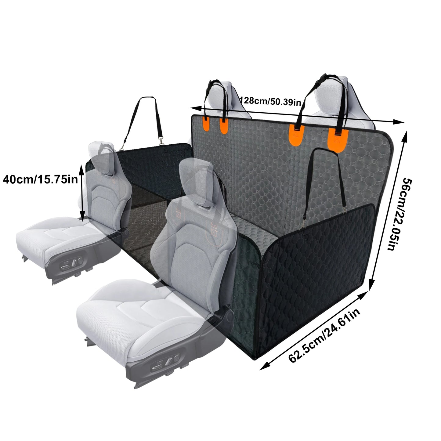 Dog Car Back Seat Extender Hammock Protector Waterproof Travel Bed