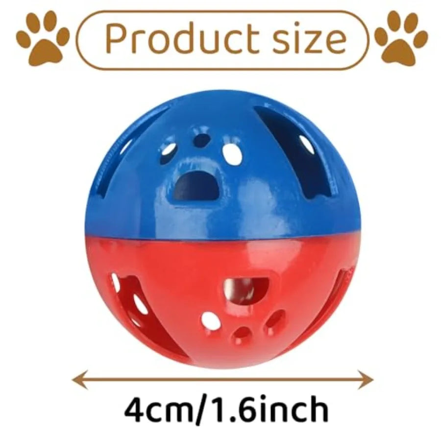 Hign-concerned 24 Pack Plastic Ball Cat Toys With Bell Jingle
