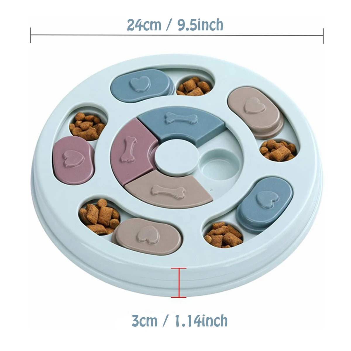Dog Food Hiding Bowl Slow Feeder Educational Interactive Feeding Toy