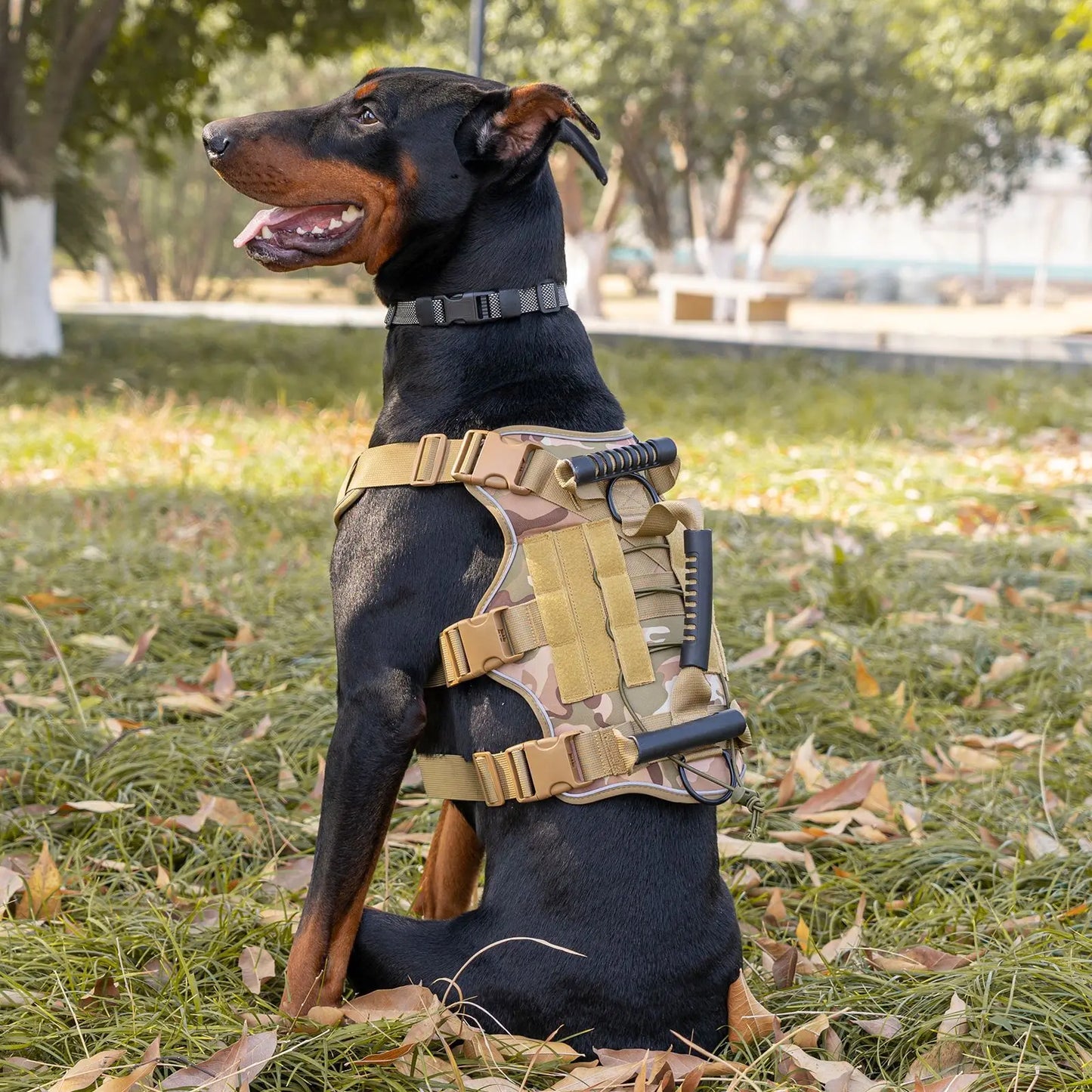 NONECN Tactical Reflective Dog Harness Quick Release For All Dogs