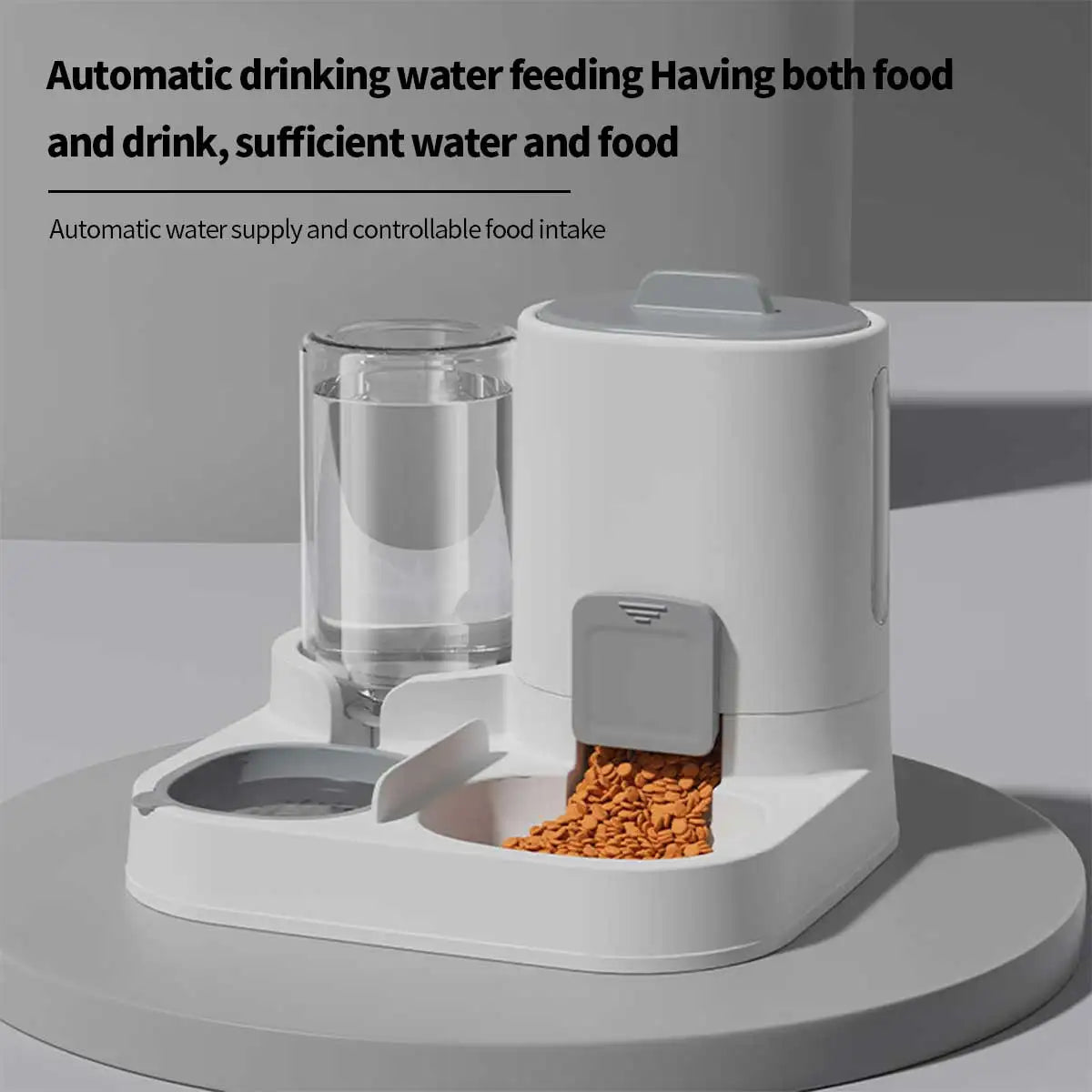 Dual Purpose Pet Feeder And Waterer With Large Capacity