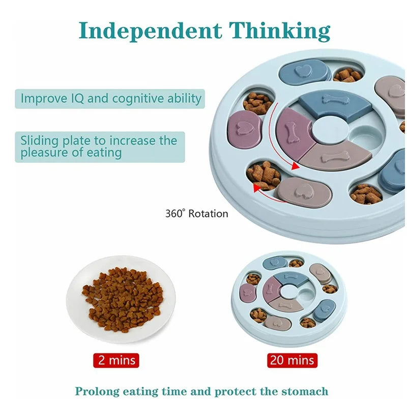 Dog Food Hiding Bowl Slow Feeder Educational Interactive Feeding Toy