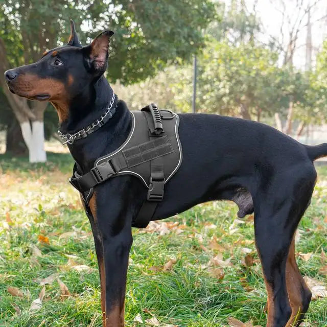 NONECN Tactical Military Vest For Large Dogs Training Harness
