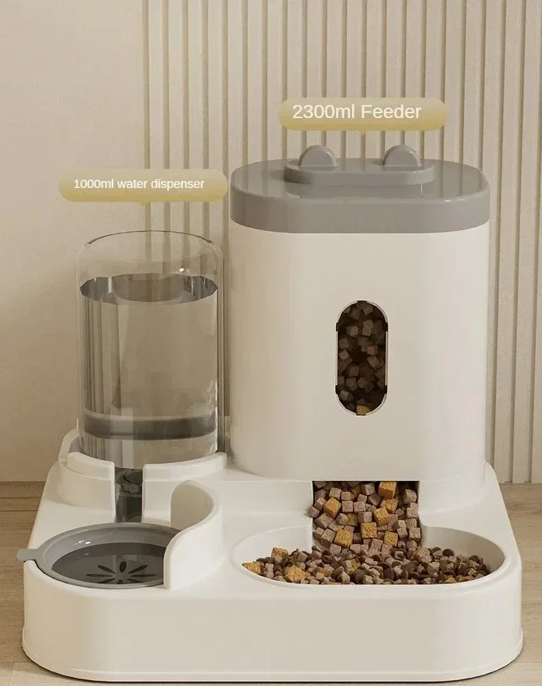 Automatic Cat And Dog Feeder With Water Fountain Large Capacity