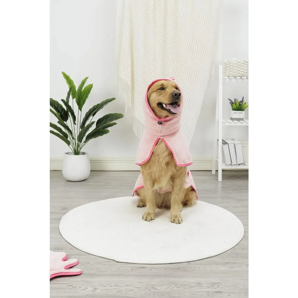 Super Soft Fast Drying Dog Towel Set Microfiber Bath Robe