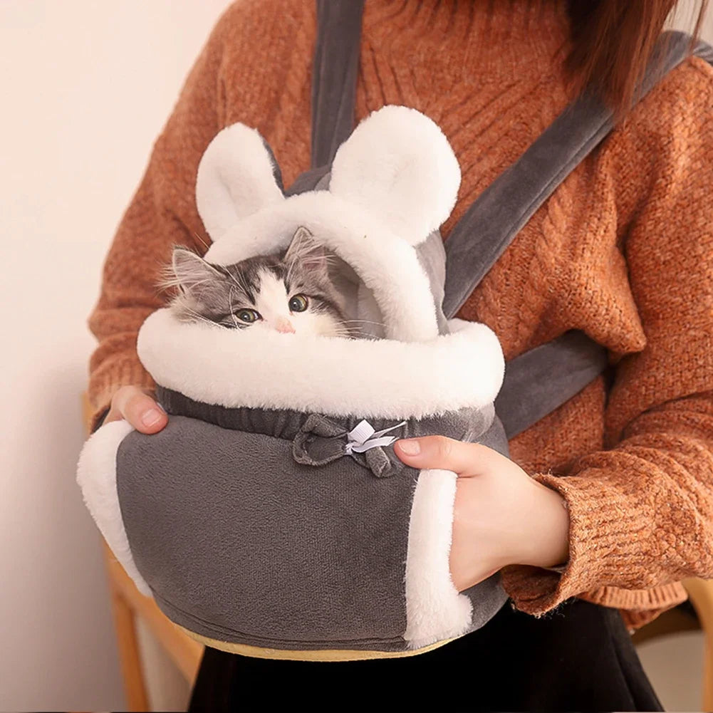 Winter Warm Cat Backpack for Outdoor Travel and Indoor Use