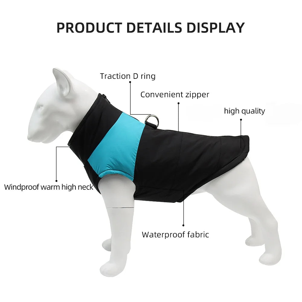 Waterproof Winter Dog Vest Jacket For Small Dogs Warm Coat