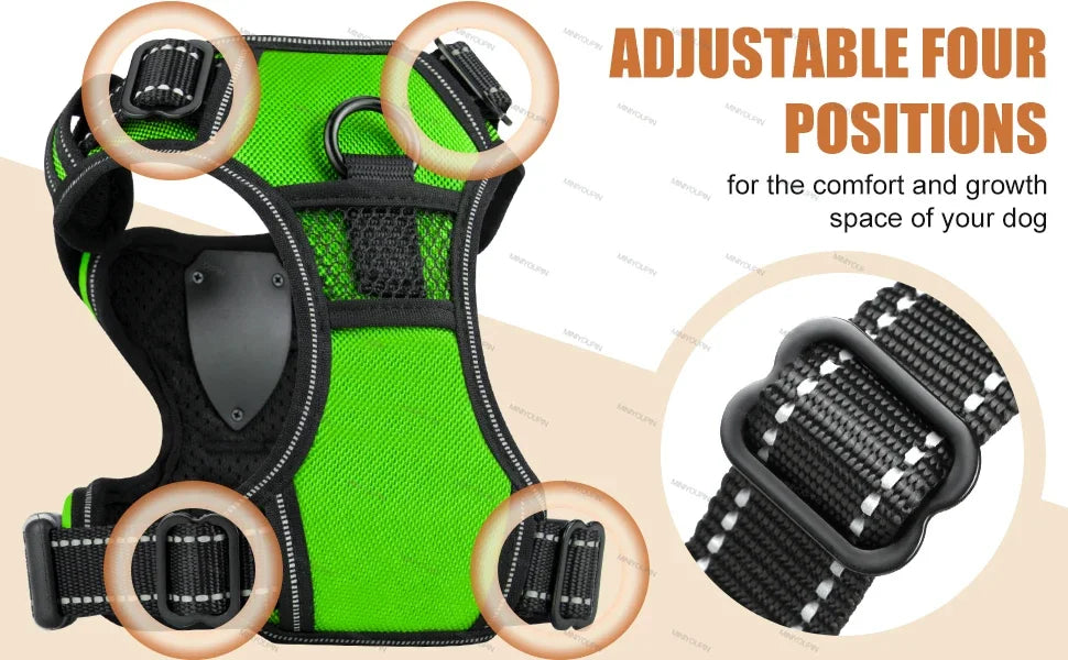 Nonecn LED Luminous Dog Harness No Pull Adjustable Vest