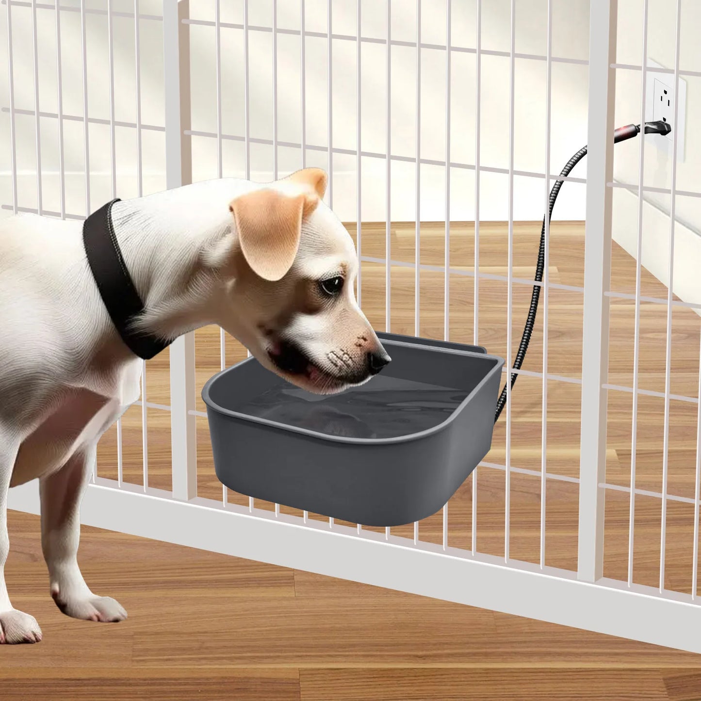 Plastic Heated Water Bowl For Pets Hanging Dog Water Bowl