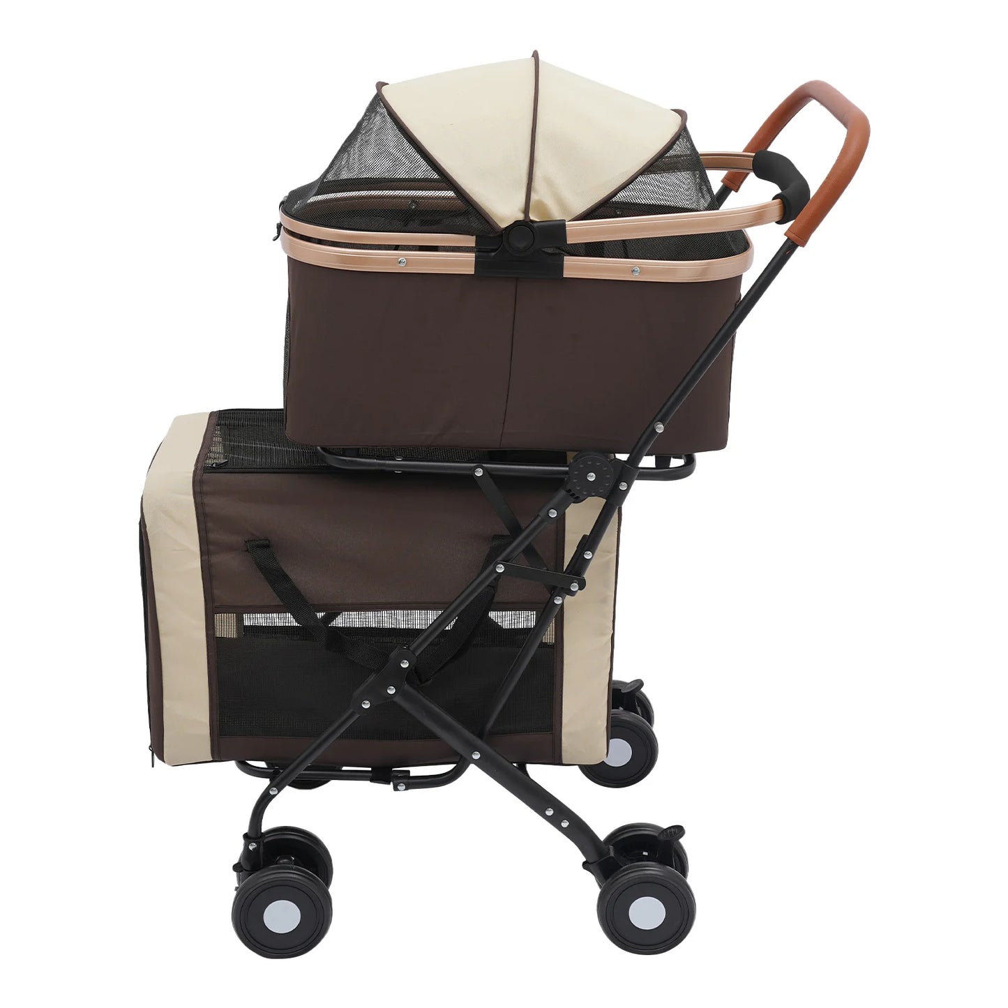 Breed 3-In-1 Multifunctional Pet Stroller With Two Carriers