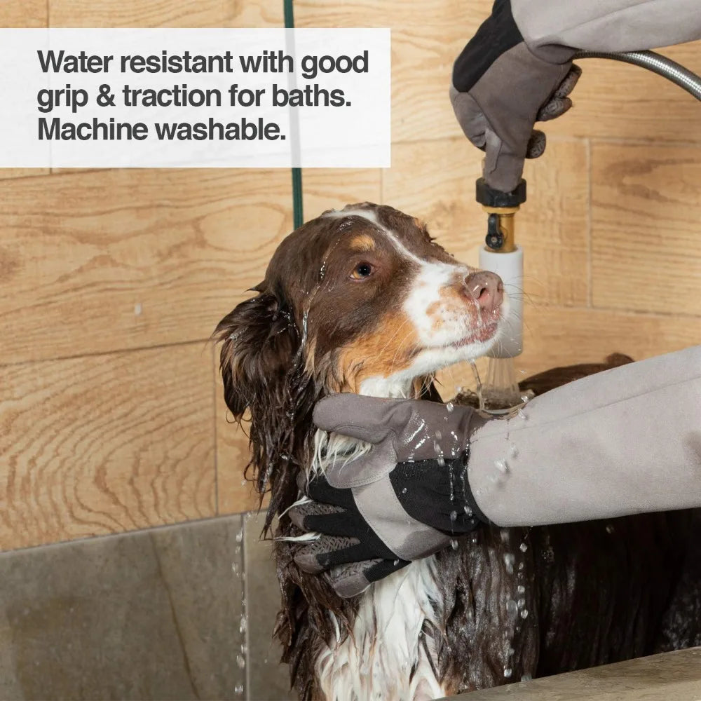 Multipurpose Pet Grooming Gloves Puncture Scratch and Water Resistant