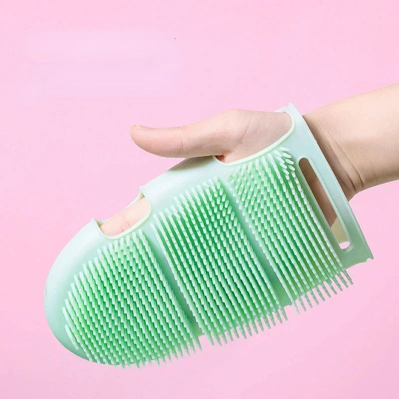 Hign-concerned Dog Cat Bath Glove Deshedding Massage Brush Silicone