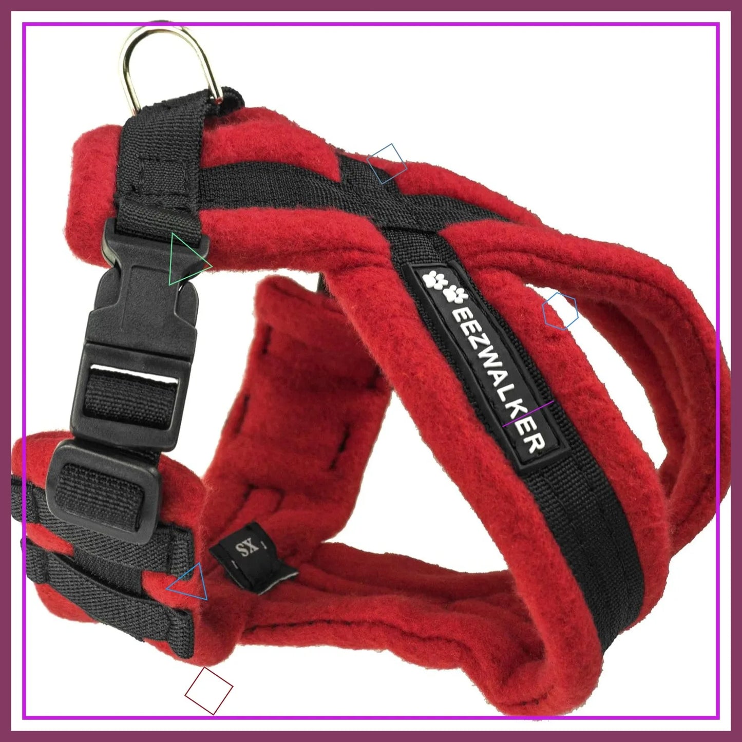 NONEDog No Pull Fleece Lined Harness Vest for Dogs