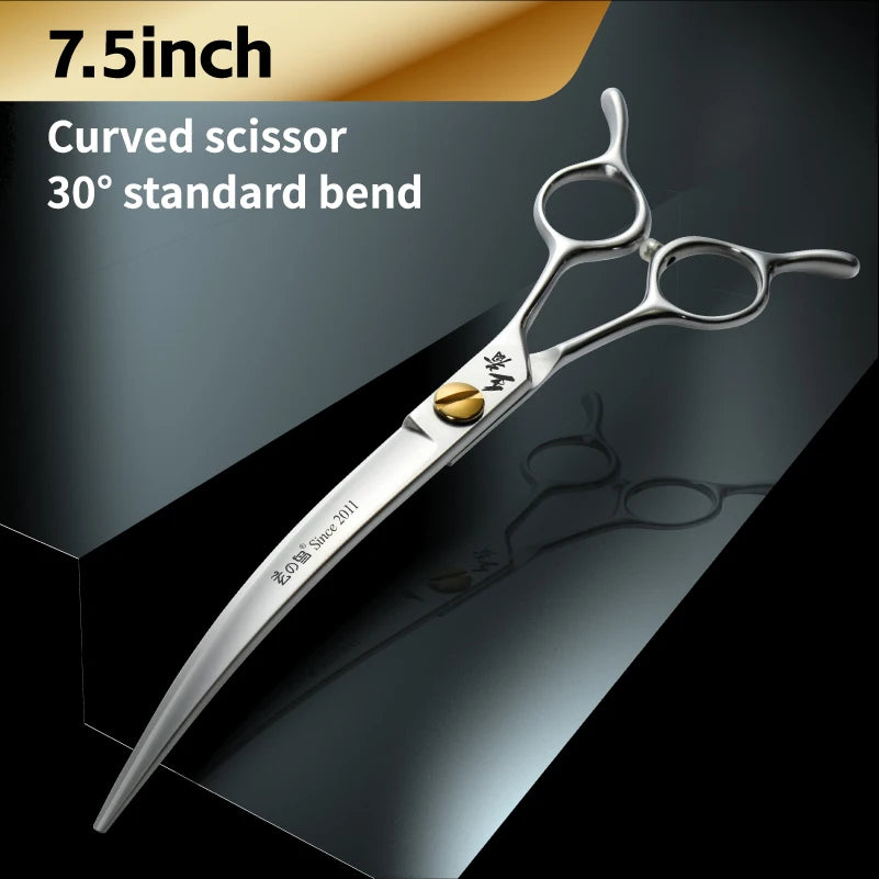 Fenice King Series VG10 Steel Dog Grooming Scissors Straight Curved Thinning