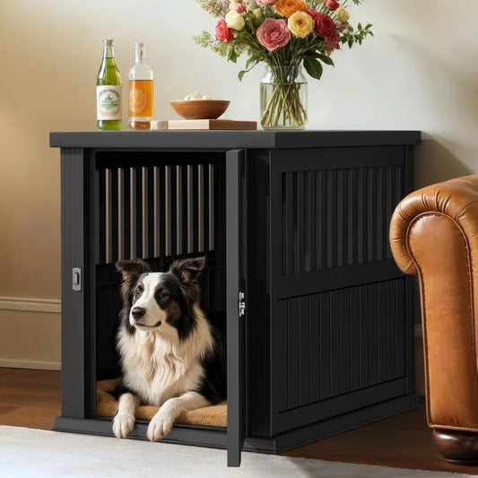 Dog Crate Furniture Style Nightstand Side Table Waterproof Indoor Kennel
