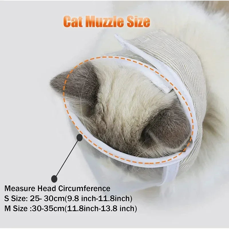 Hign-concerned Cat Muzzle Clear Breathable Prevent Biting Pets