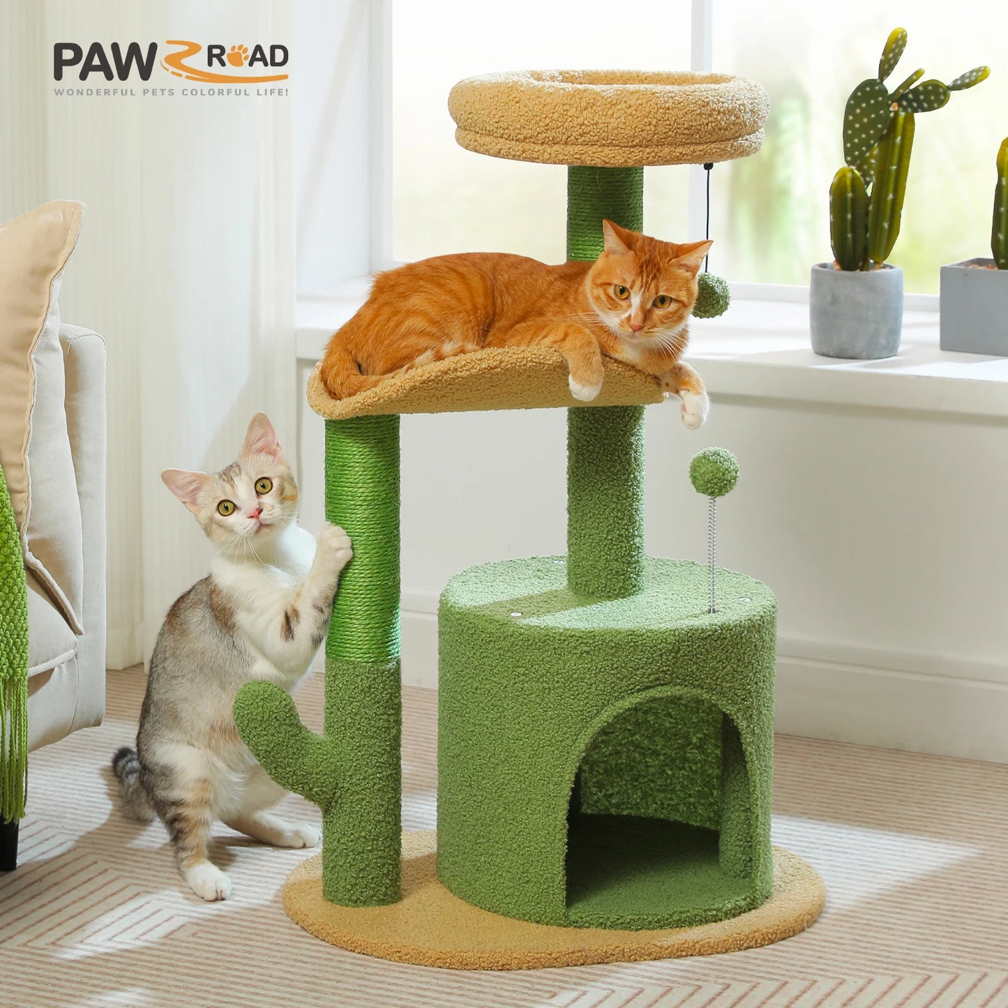 PEQULTICN Flower Cat Tree For Indoor Cats Three Tier Tower