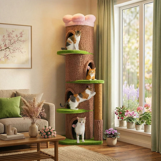 PAWZ Road Cat Tree With Four Condos And Scratching Post