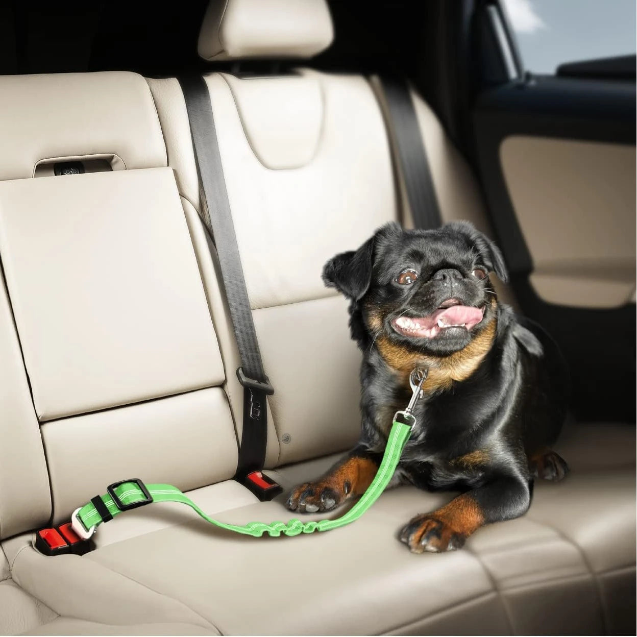 NONECN Universal Adjustable Cat Dog Car Seat Belt Nylon Reflective
