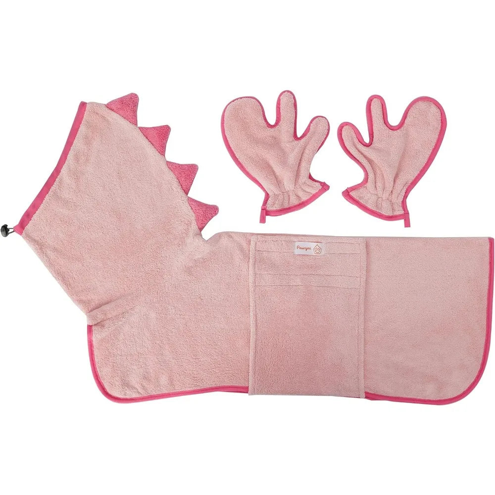 Super Soft Fast Drying Dog Towel Set Microfiber Bath Robe