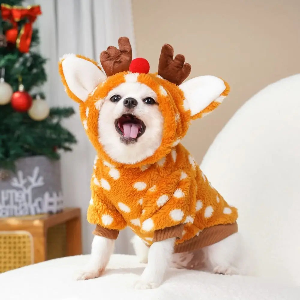 Zhejiang Christmas Pet Harness And Leash Plush Outfit