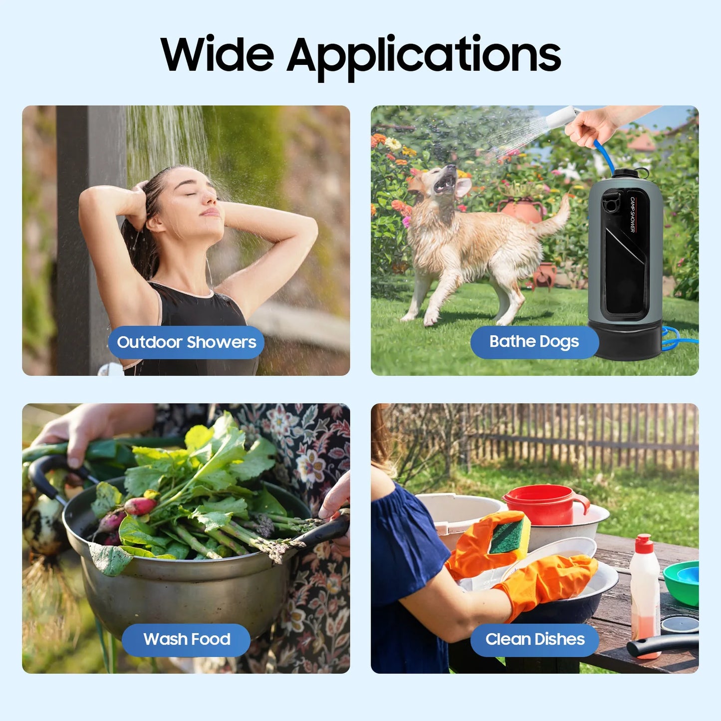 Hign-concerned Portable Pressure Camp Shower Outdoor Use