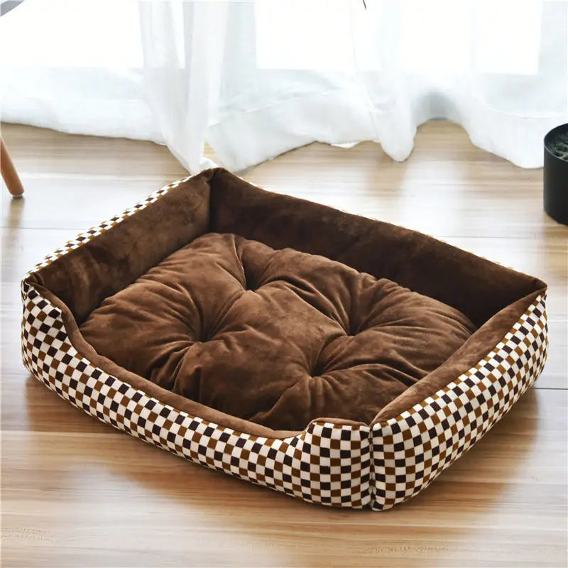 Plush Pet House Bed For Dogs And Cats Deep Cushion