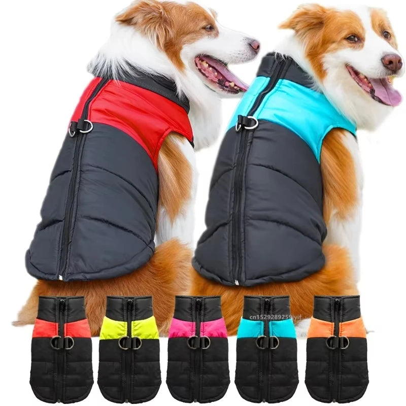 Waterproof Warm Dog Coat Padded Zipper Jacket for Dogs