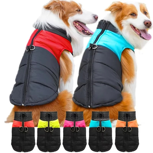 Waterproof Warm Dog Coat Padded Zipper Jacket for Dogs