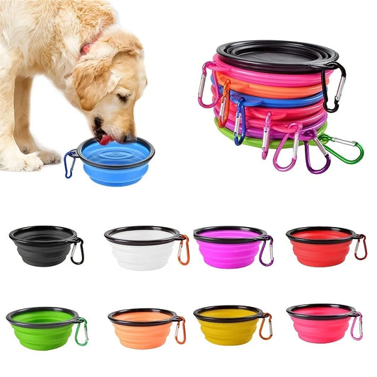 Portable Cat And Dog Food Bowl TPR Silicone Collapsible