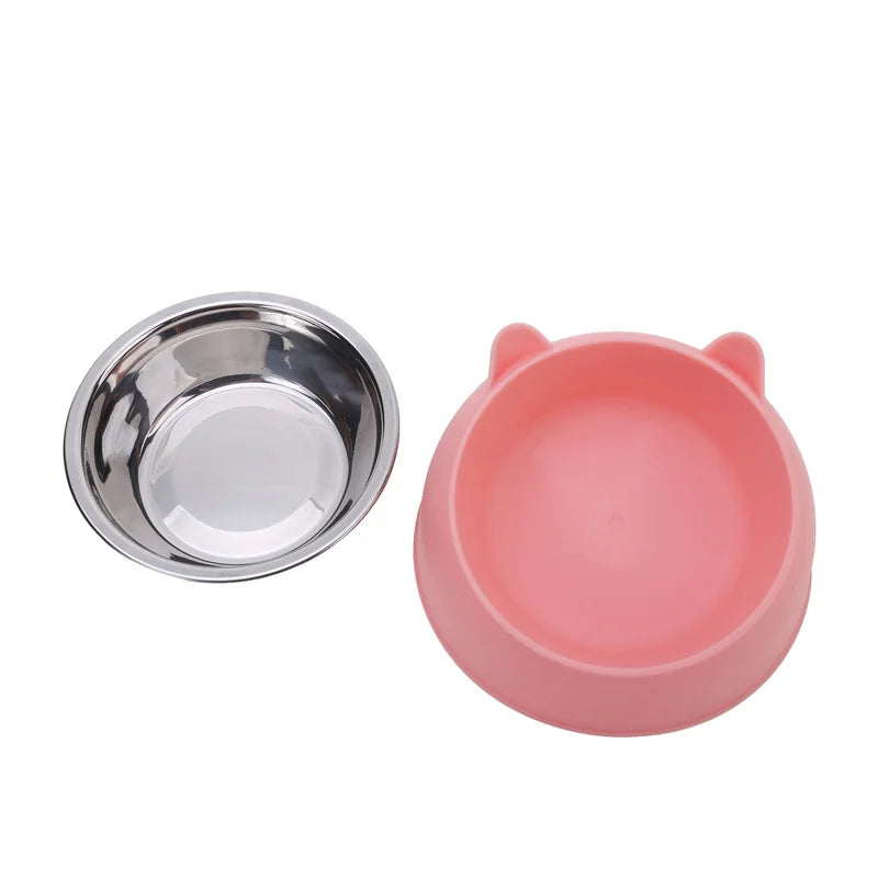 High Concerned Stainless Steel Cat Bowl Inclined Feeding Dish