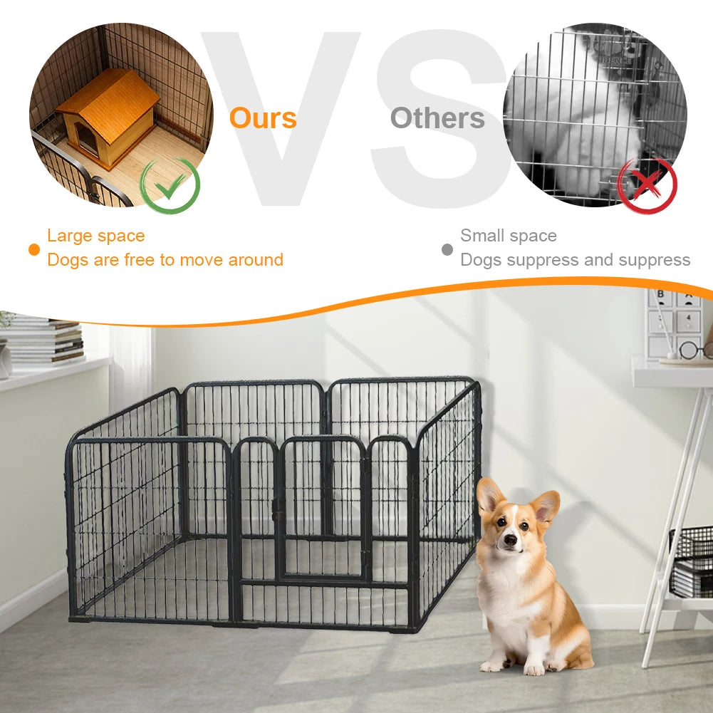 APWIKOGER Heavy Duty Portable Pet Playpen Dog Fence Indoor Outdoor