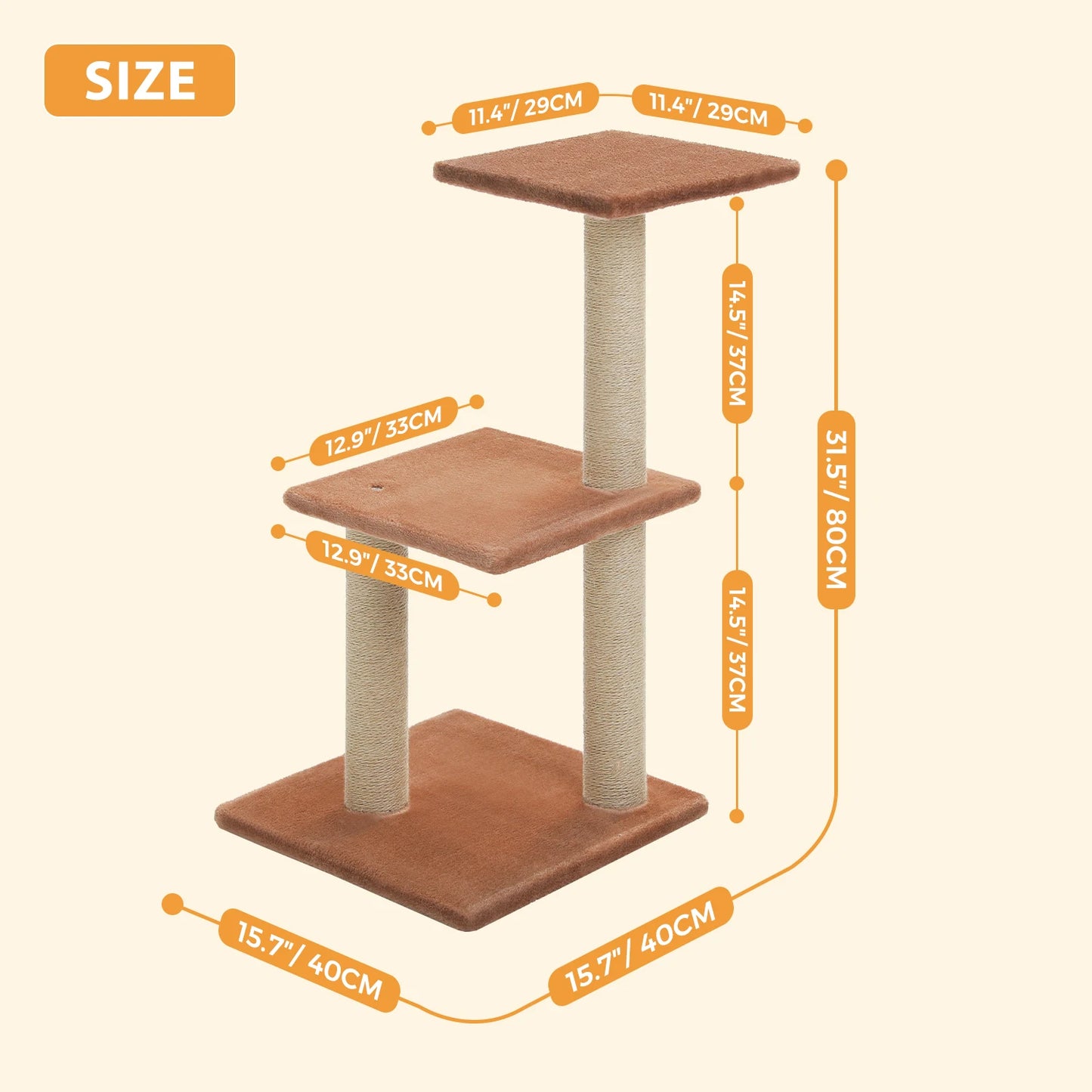 PAWZ Road Cat Tree Tower For Indoor Cats Two Styles