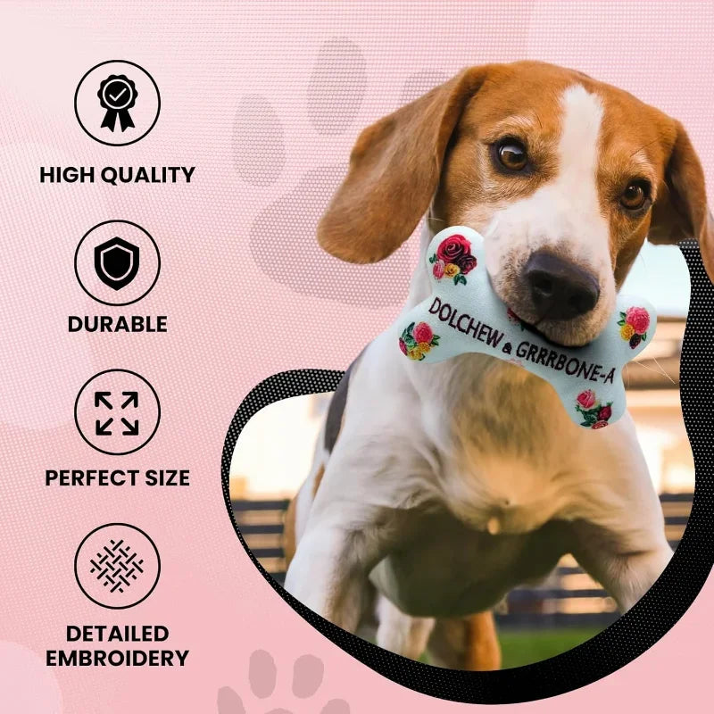 Dog Diggin Designs Runway Pup Collection Plush Squeaky Toys