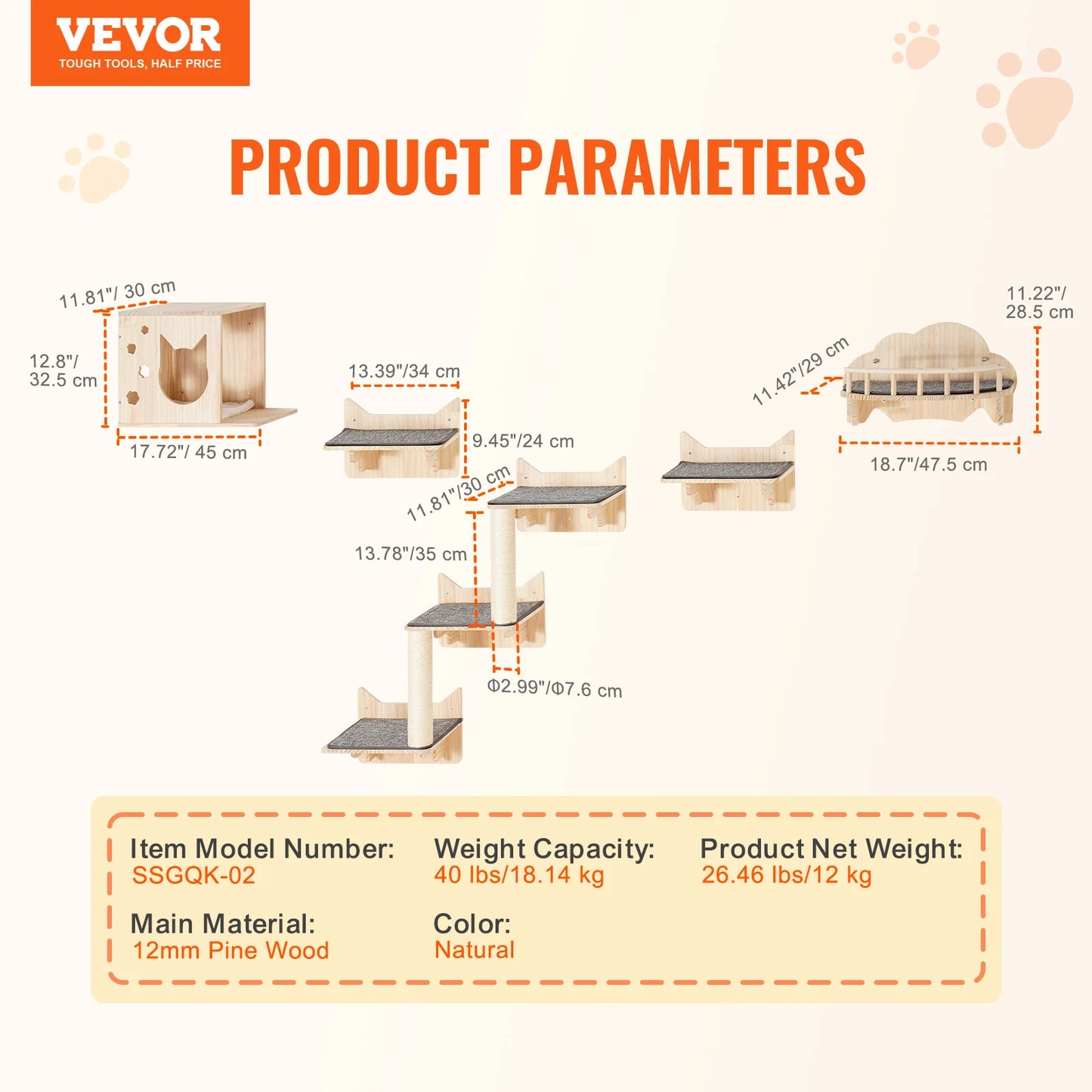 Wall Mounted Cat Shelves And Jumping Perches Cat Tree Furniture