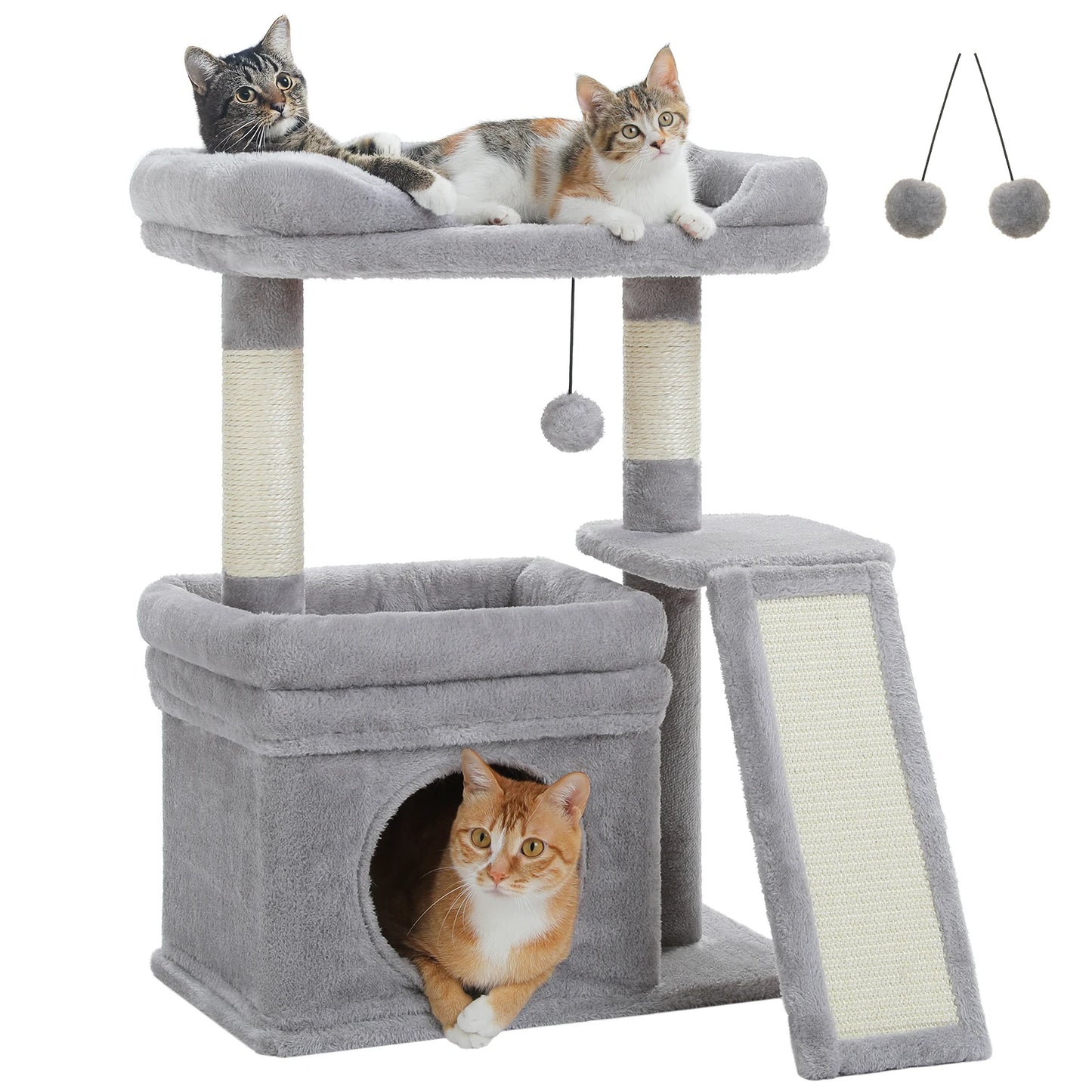 PAWZ Road Small Cat Tree Indoor Tower With Sisal Scratching