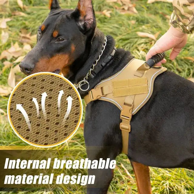 NONECN Tactical Military Vest For Large Dogs Training Harness