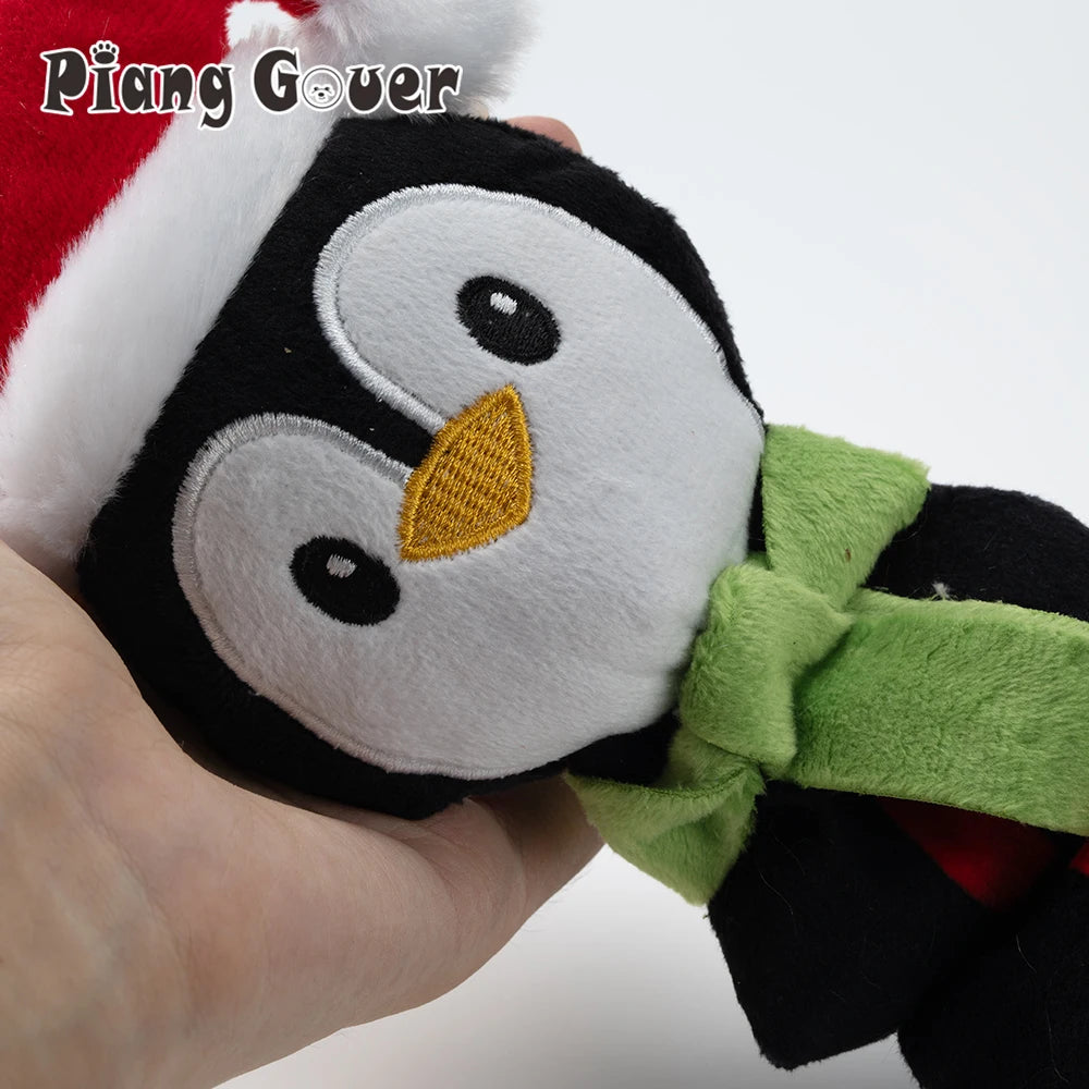 Piang Gouer Christmas Elf Penguin Squeaky Dog Toy
