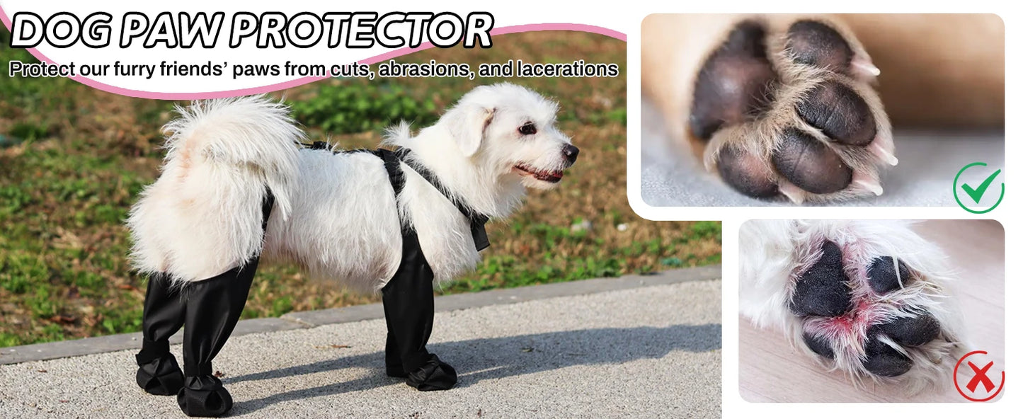 NONECN Dog Full Leg Waterproof Boots Non Slip Rain Shoes