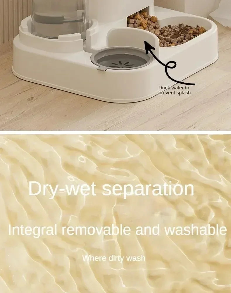 Automatic Pet Feeder And Water Fountain For Dogs And Cats