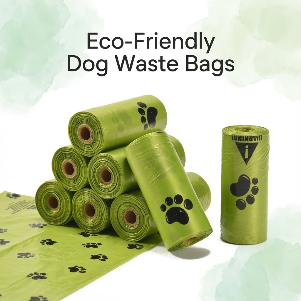 Degradable Dog Waste Bags Thickened Leakproof Portable Rolled For Walks