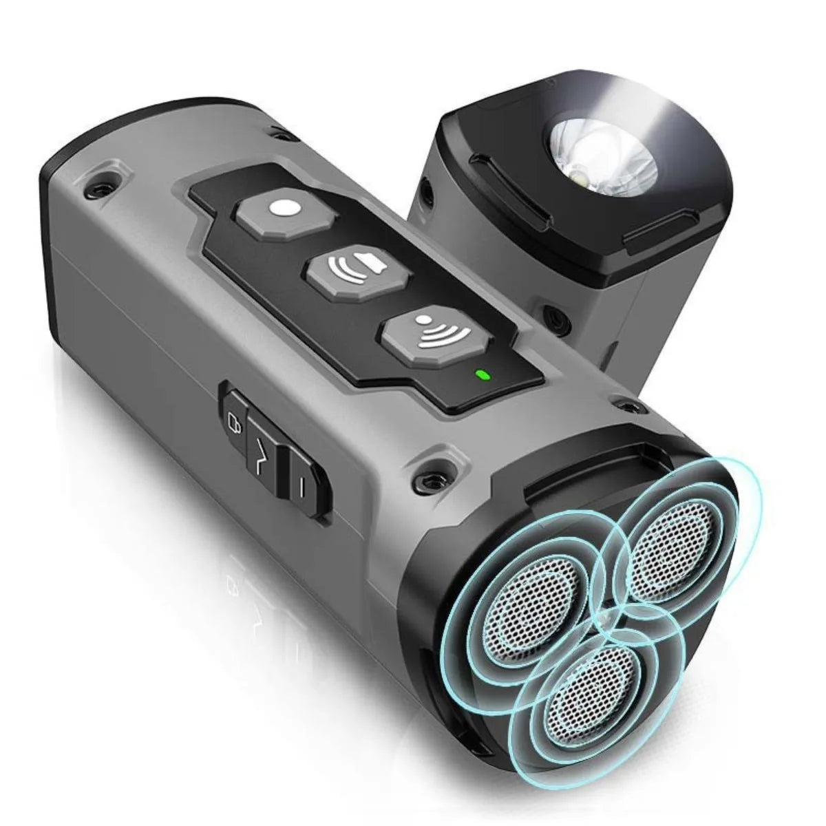 Rechargeable Ultrasonic Dog Bark Deterrent with LED Flashlight