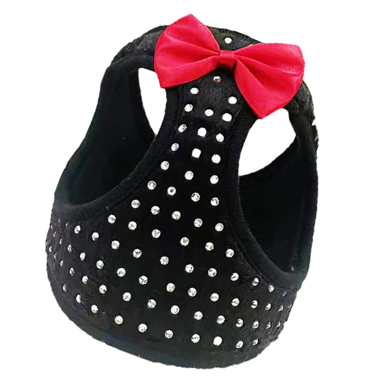 NONECN Diamond Decoration Soft Breathable Dog Chest Harness Vest