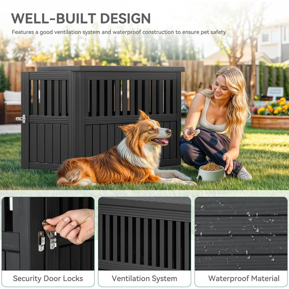 Dog Crate Furniture Style Nightstand Side Table Waterproof Indoor Kennel