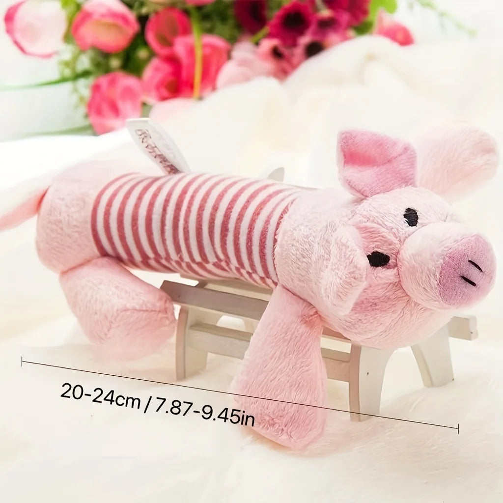 Breed Recommendation Pig Elephant Design Plush Squeaky Dog Toy